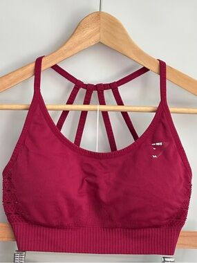 Gymshark Energy Seamless Sports Bra (S) in Beet